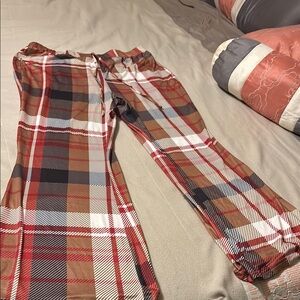 Plaid Boot Cut Flare Pants